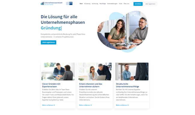 Frischer Look, neue Funktionen: Die Unternehmenswerkstatt Deutschland im neuen Design